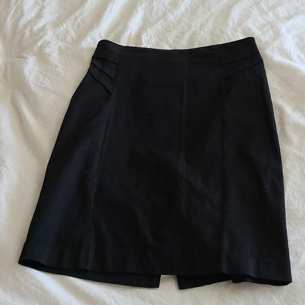 Black cotton and spandex pencil skirt